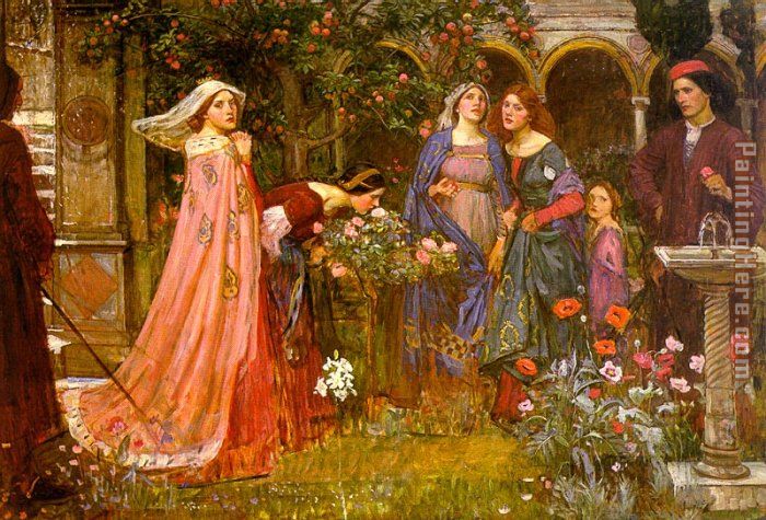 The Enchanted Garden painting - John William Waterhouse The Enchanted Garden art painting